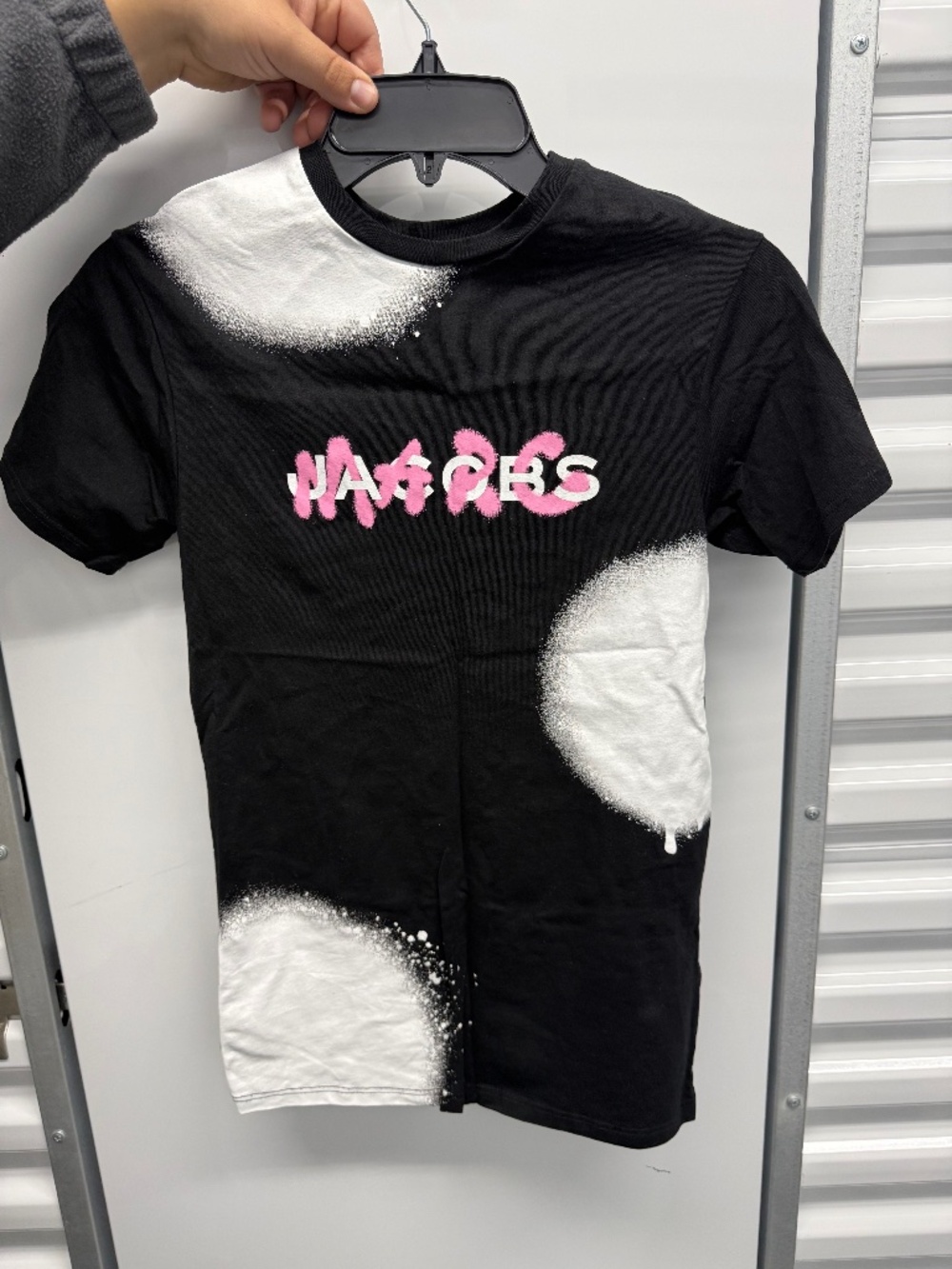 Marc Jacobs Kids Girls Black Graphic Logo T-Shirt Size 8